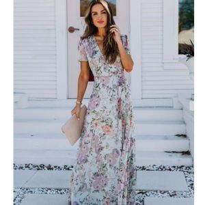 Floral wrap dress